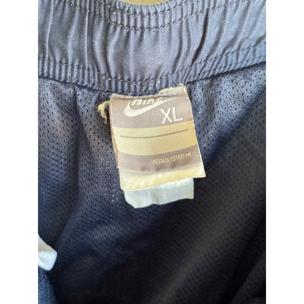 Nike Mens Swim Shorts Lined Elastic Waist Pull-On Athletic Fit Navy Blue Size XL